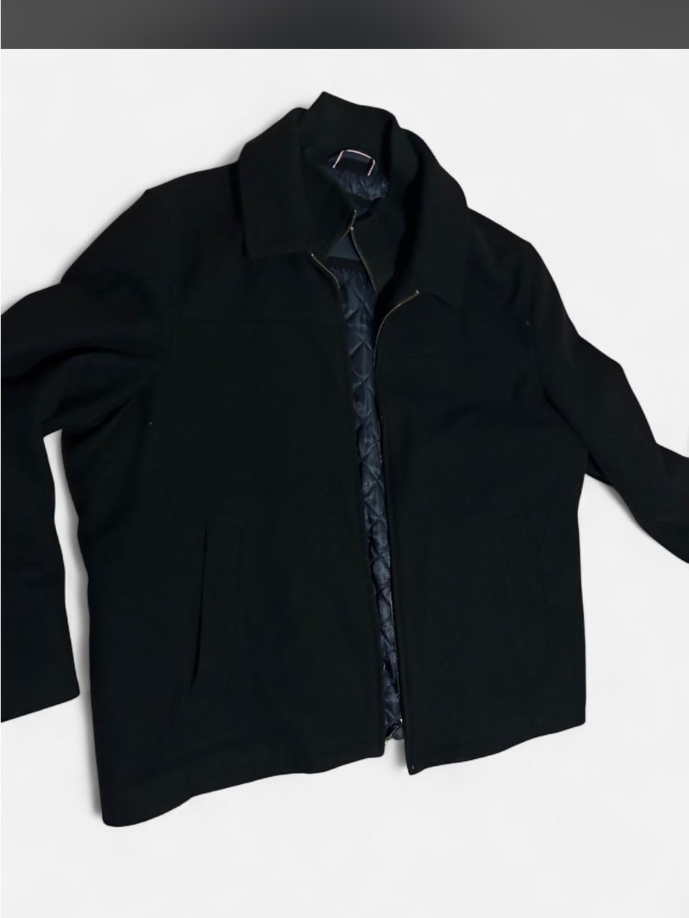 Tommy Hilfiger Black Lightweight Quilted-Trim Zip Jacket xxl men’s